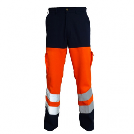LMA 1408 BALISE Pantalon haute visibilit/é Bleu//Orange Fluo Taille 50