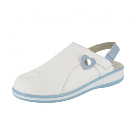 Sabot Médical Blanc - Taille 35 EU - Semelle Anti-dérapante EVA - Lavable Machine 30° - Bride Arrière Amovible - Pour Personnel Soignant - 8