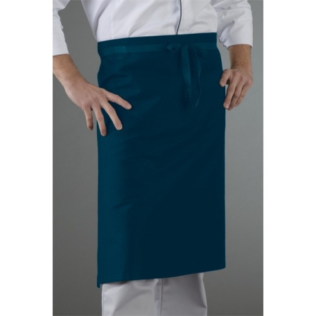 Tablier De Cuisine Unisexe 100% Coton - Bleu - 90x65 Cm