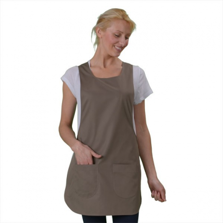Blouse Chasuble Raye Ciel Finition Blanc Tablier Chasuble