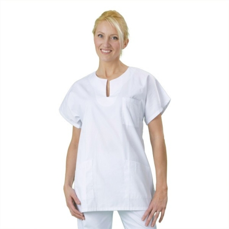 Tunique médicale amériacine Blanche infirmiere aide soignante Tunique médicale amériacine Blanche infirmiere aide soignante