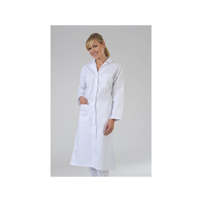 Blouse De Laboratoire Coton-polyester - Vêtement De Travail Blanc Manches Longues Unisexe | Pour étudiants Et Professionnels