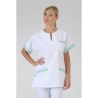 Tenue de travail médicale Blanch fintion verte 3 poches et manches Tenue de travail médicale Blanch fintion verte 3 poches et manches