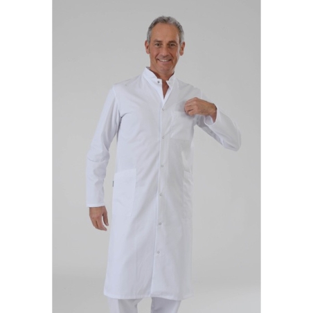 Blouse Homme Blanche col mao manches longues pour medical Blouse Homme Blanche col mao manches longues pour medical