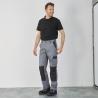 Pantalon de travail Gris et noir Multi poches avec poches genouillères Pantalon de travail Gris et noir Multi poches avec poches genouillères