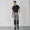 Pantalon de travail Gris et noir Multi poches avec poches genouillères Pantalon de travail Gris et noir Multi poches avec poches genouillères
