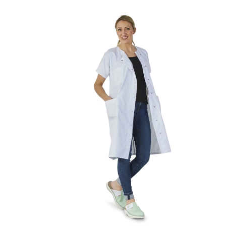 Blouse blanche manches courte col rond