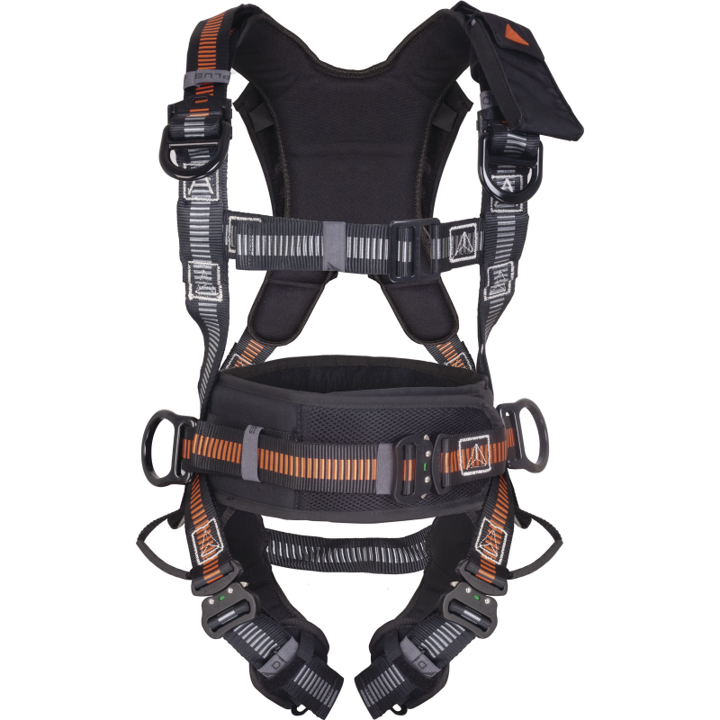 HARNAIS ANTICHUTE AVEC CEINTURE BOUCLES AUTOMATIQUES 5 POINTS D'ACCROCHAGE