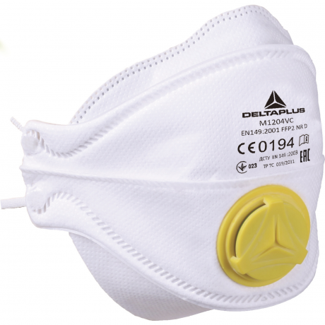 Boite 10 Demi Masques Jetables Ffp2 Pliables 4 Volets Avec Valve Epi Protection De La Tete Label Blouse Net