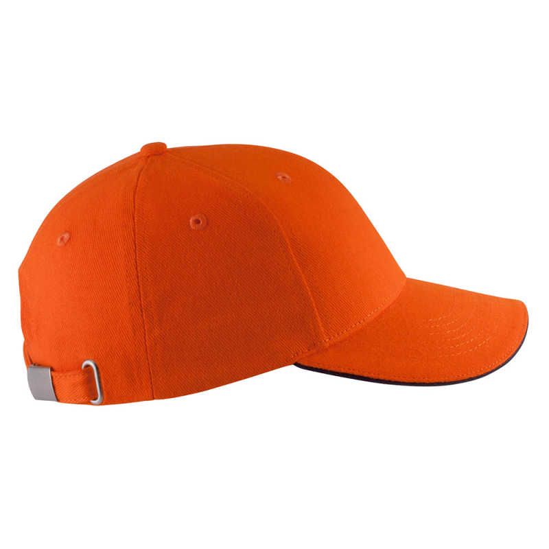 Casquette A Broder Personnalise Coloris Orange Navy Label Blouse Net