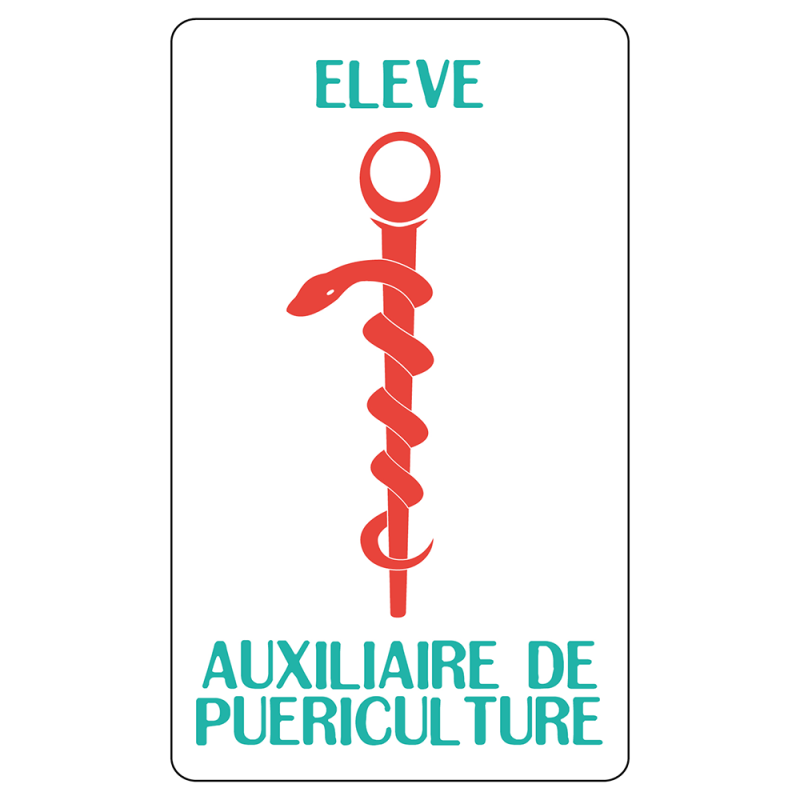 Caduce Eleve Auxiliaire De Puericulture Label Blouse Net
