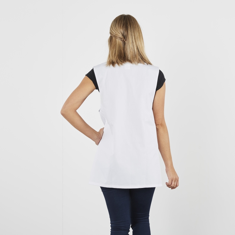 Blouse Blanche Col Mao 3 Poches – Kodev– Gouiran Beauté