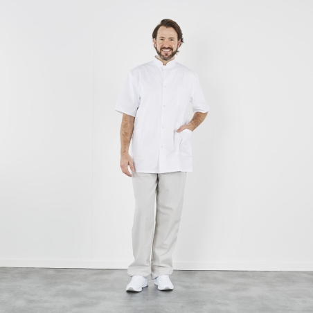 Tunique medicale homme col officier Blouse médicale Homme Blanche Tunique medicale homme col officier Blouse médicale Homme Blanche