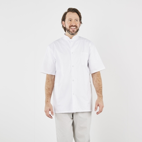 Tunique medicale homme col officier Blouse médicale Homme Blanche Tunique medicale homme col officier Blouse médicale Homme Blanche