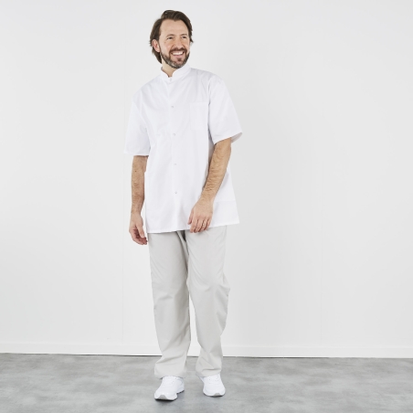 Tunique medicale homme col officier Blouse médicale Homme Blanche Tunique medicale homme col officier Blouse médicale Homme Blanche