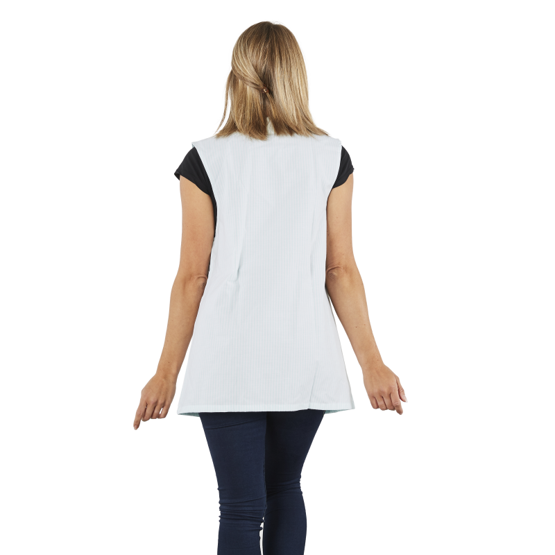 Charmance Tablier 3/4 Sans Manches Uni Bleu - Taille 60 Cm - Pratique Et Résistant Pour Cuisine & Atelier
