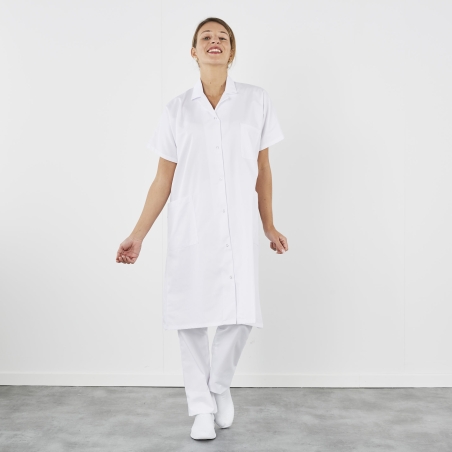 Blouse Blanche femme col tailleur manches courtes Blouse Blanche femme col tailleur manches courtes