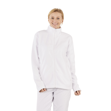 Veste Micropolaire zippée à Broder white Veste Micropolaire zippée à Broder white