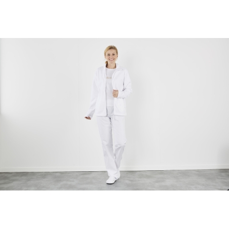 Veste Micropolaire zippée à Broder white Veste Micropolaire zippée à Broder white