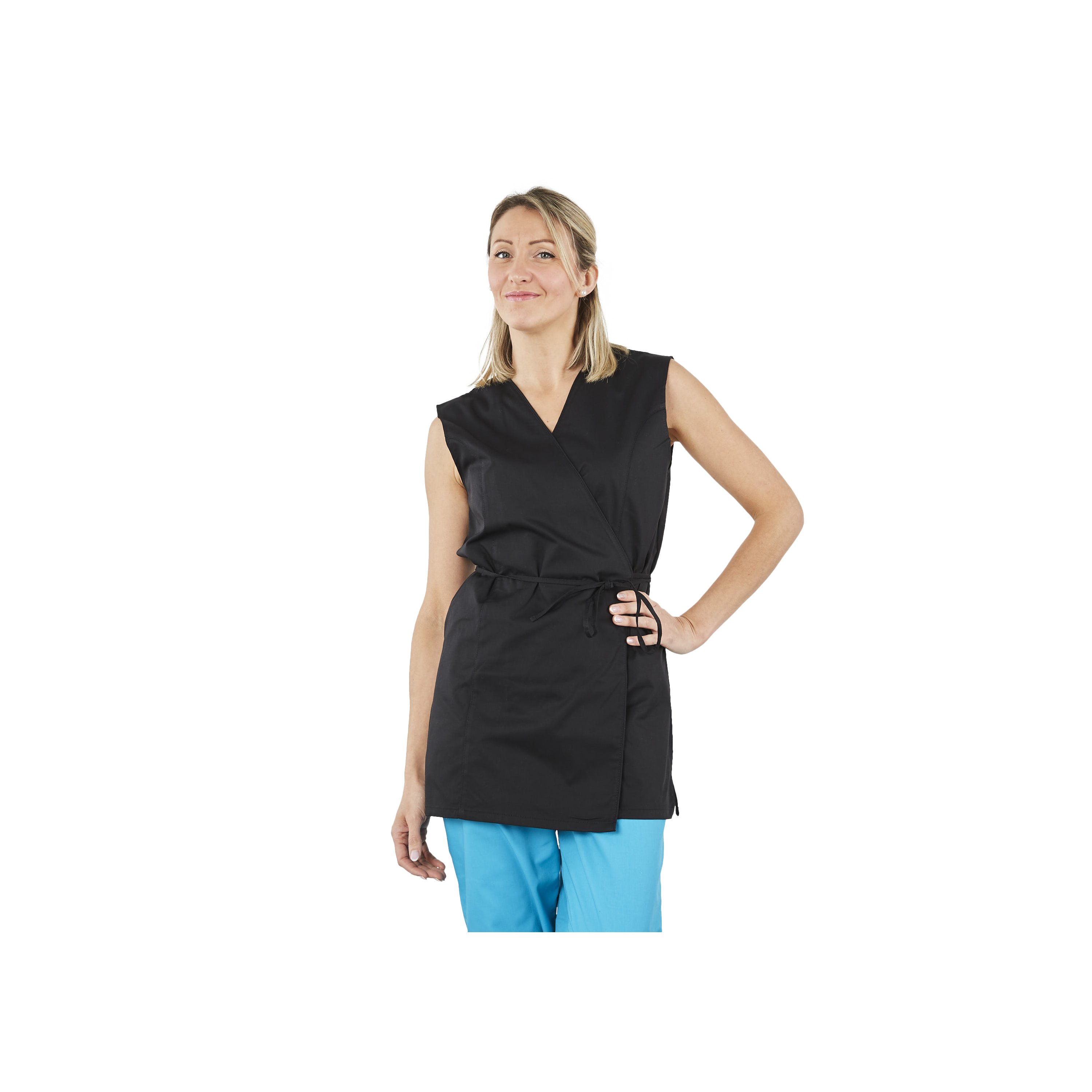 Haut / Blouse Tunique MORGAN Noir Dentelle - Sans Manches - Taille S/M (36/38) - Neuf Sans étiquettes