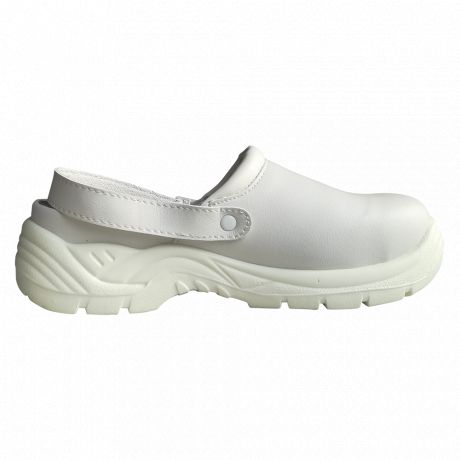 Label Blouse Chaussure de Travail antidérapante Sabot Konie Semelle Blanc Tige Blanc 