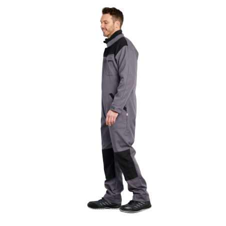 Combinaison de travail Typhon avec poches genoux Gris Noir Combinaison de travail Typhon avec poches genoux Gris Noir