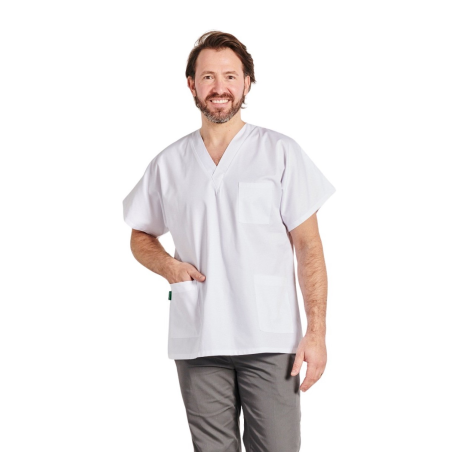 Blouse medicale courte col V Blouse medicale courte col V