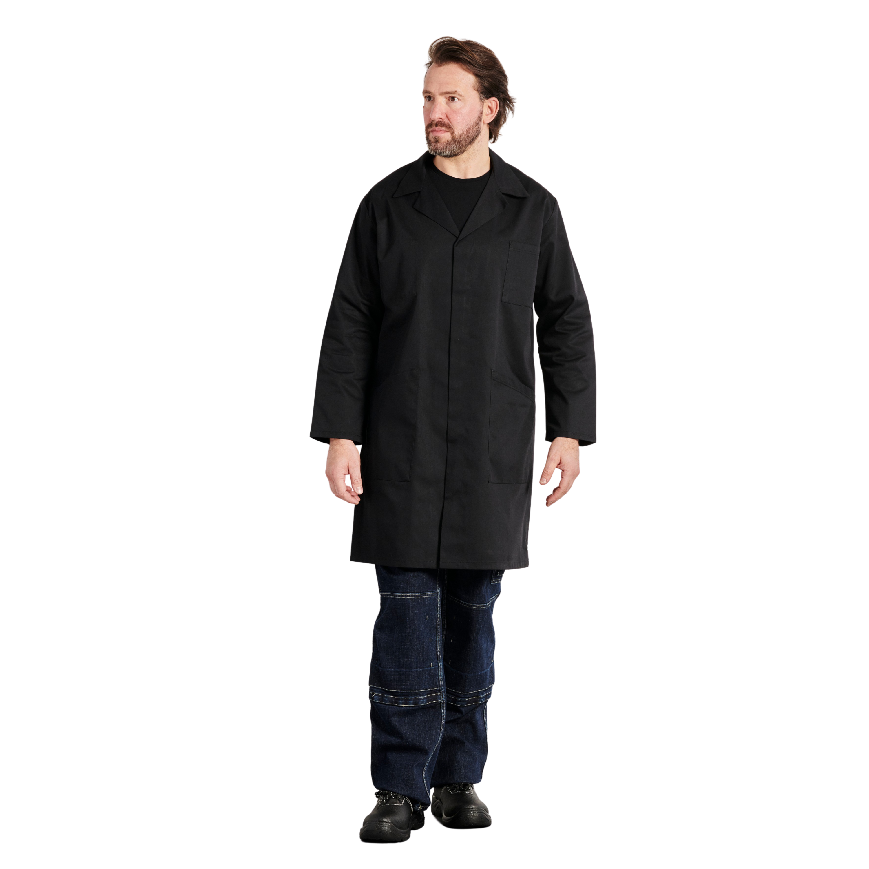 blouse travail noire homme