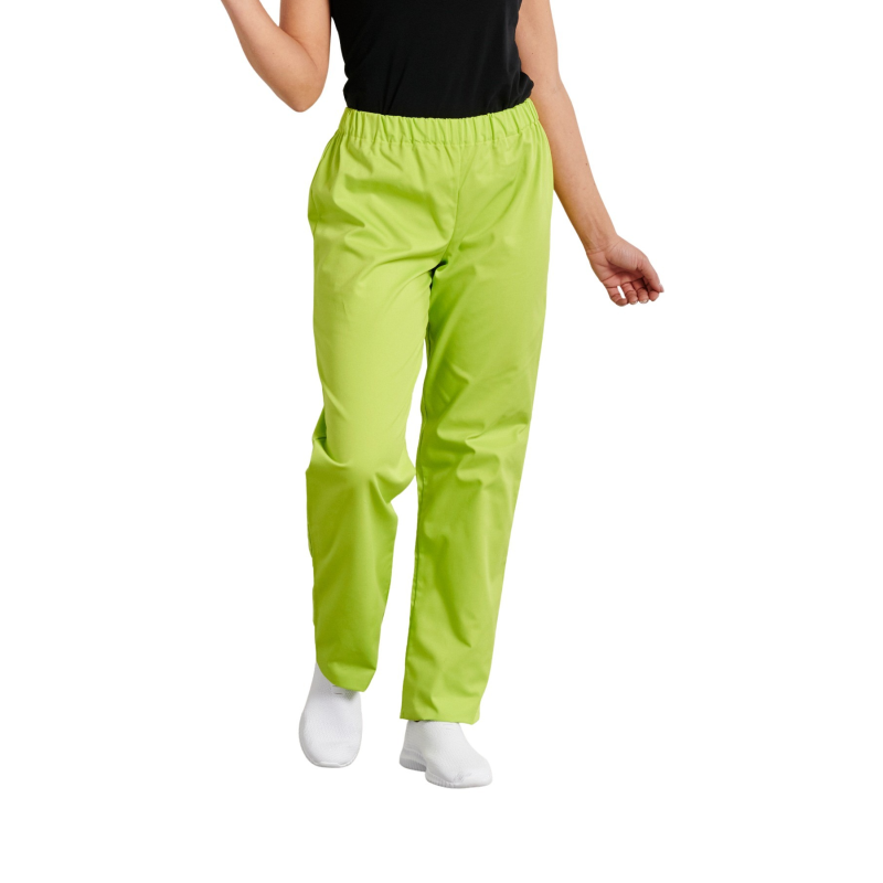 Pantalon de travail coloris original Vert Lime - label-blouse.net