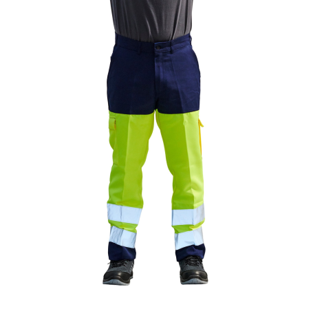 PANTALON Haute visibilite EN20471 MARINE/JAUNE PANTALON Haute visibilite EN20471 MARINE/JAUNE