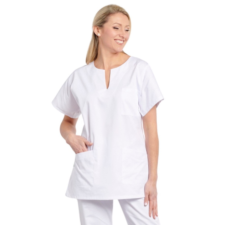 Tunique médicale amériacine Blanche infirmiere aide soignante Tunique médicale amériacine Blanche infirmiere aide soignante
