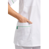 Vêtement de travail blouse médicale infirmière code couleur Vert sur poches et manches courtes Vêtement de travail blouse médicale infirmière code couleur Vert sur poches et manches courtes
