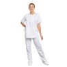 Vêtement de travail blouse médicale infirmière code couleur Vert sur poches et manches courtes Vêtement de travail blouse médicale infirmière code couleur Vert sur poches et manches courtes