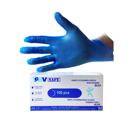 Gant Ninyle Bleu contact alimentaire boiter de 100 Gant Ninyle Bleu contact alimentaire boiter de 100
