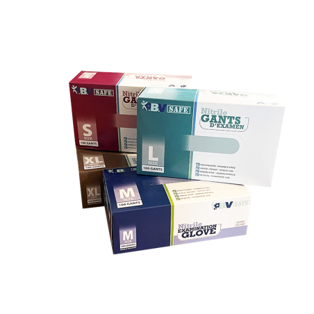 GANT D'EXAMEN NITRILE NON POUDRE Boite de 100 GANT D'EXAMEN NITRILE NON POUDRE Boite de 100