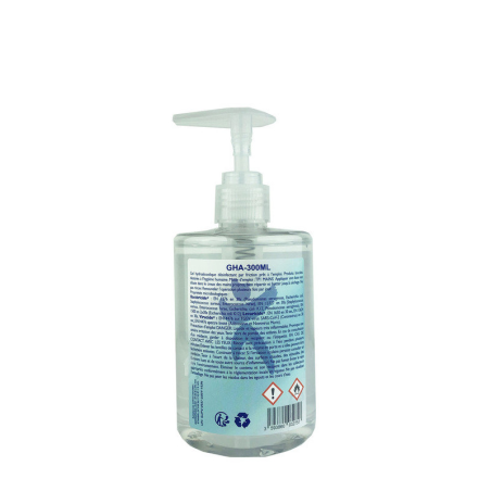 Gel Hydroalcoolique en flacon de 300 ml pour un usage professionnel Made in France Gel Hydroalcoolique en flacon de 300 ml pour un usage professionnel Made in France