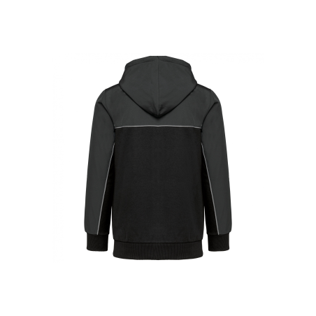Veste molleton bicolore zippée à capuche Veste molleton bicolore zippée à capuche