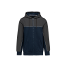 Veste molleton bicolore zippée à capuche Veste molleton bicolore zippée à capuche