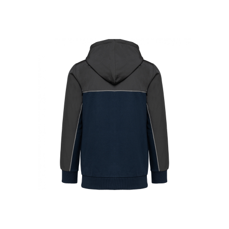 Veste molleton bicolore zippée à capuche Veste molleton bicolore zippée à capuche