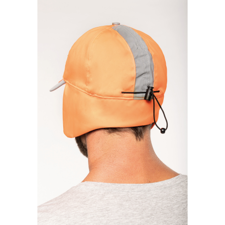 Casquette hiver fluorescente Orange 6 panneaux Casquette hiver fluorescente Orange 6 panneaux