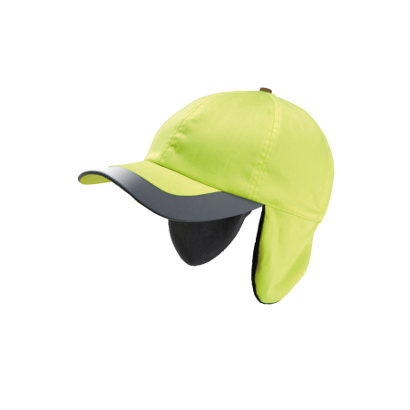 Casquette hiver fluorescente Jaune 6 panneaux Casquette hiver fluorescente Jaune 6 panneaux