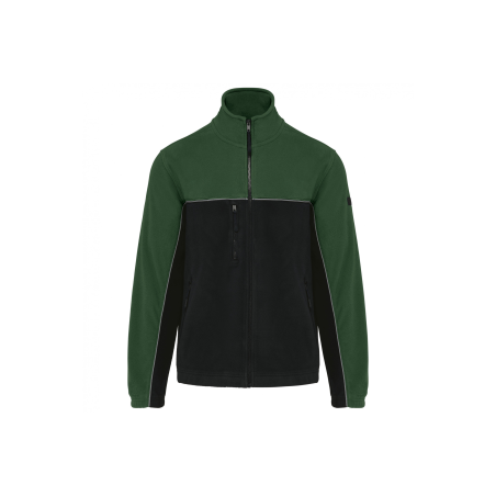 Veste micropolaire bicolore Black / ForestGreen Veste micropolaire bicolore Black / ForestGreen