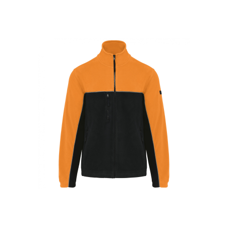 Veste micropolaire bicolore Black / Orange Veste micropolaire bicolore Black / Orange