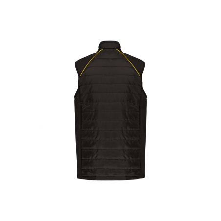 Bodywarmer bi-matière Black / Yellow Bodywarmer bi-matière Black / Yellow