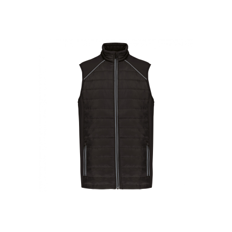 Bodywarmer bi-matière Black / Silver Bodywarmer bi-matière Black / Silver