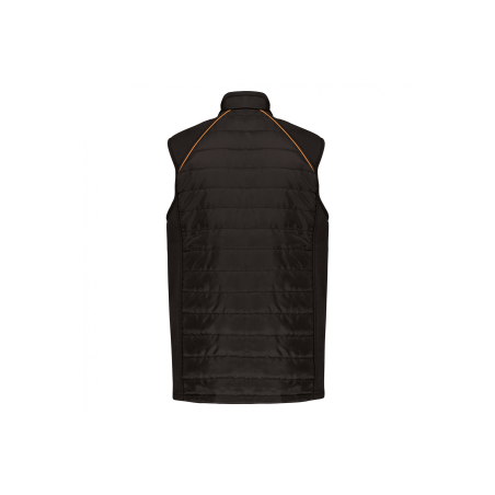 Bodywarmer bi-matière Black / Orange Bodywarmer bi-matière Black / Orange