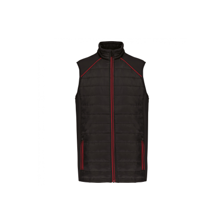 Bodywarmer bi-matière Black / Red Bodywarmer bi-matière Black / Red