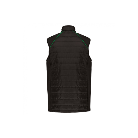 Bodywarmer bi-matière Black / Kelly Green Bodywarmer bi-matière Black / Kelly Green