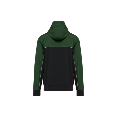 Veste softshell 3 couches bicolore Black / Forest Green Veste softshell 3 couches bicolore Black / Forest Green