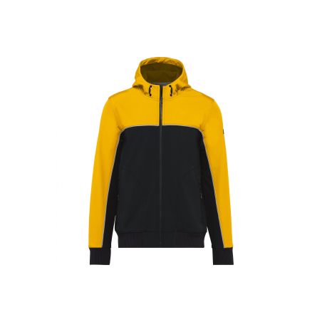 Veste softshell 3 couches bicolore Black / Yellow Veste softshell 3 couches bicolore Black / Yellow